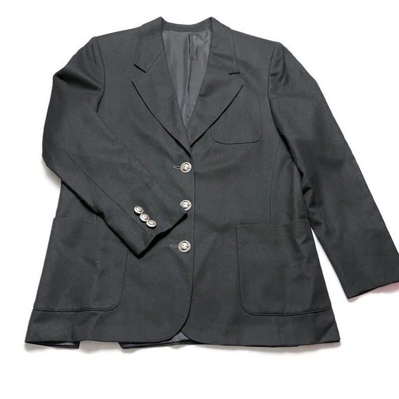 Gucci Other - Gucci Vintage 70s Patch Pocket Black Wool Blazer